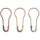 Idea-Ology Metal Loop Pins 1" 24/Pkg - Antique Nickel, Brass & Copper