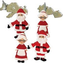 Eyelet Outlet Shape Brads 12 pack - Santa & Mrs Claus