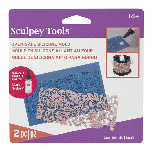 Liquid Sculpey Silicone Bakeable Mold W/Squeegee - Lace