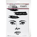 Dina Wakley Media Cling Stamps 6in  x 9in  - Fierce