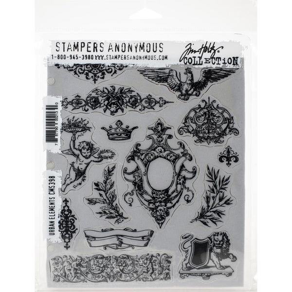 Tim Holtz Cling Stamps 7"X8.5" - Urban Elements