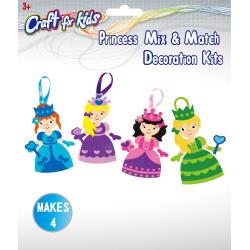 Craft Kits For Kids - Princess Mix & Match Decoration, Makes 4