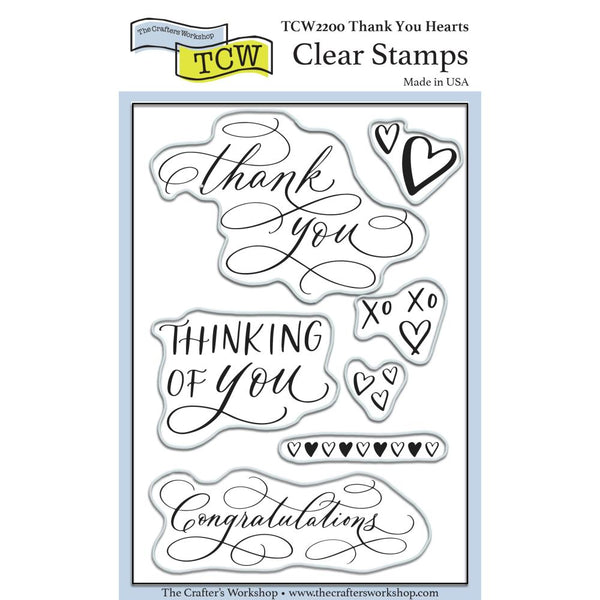Crafter's Workshop Clear Stamps 4"X6" - Thank You Hearts