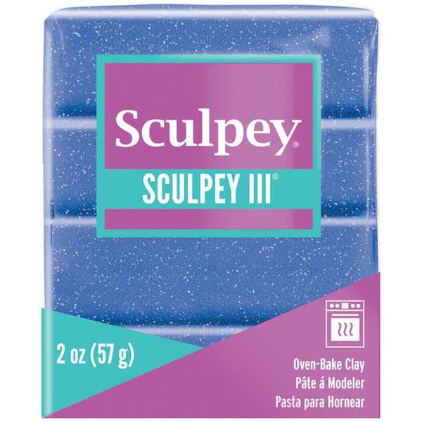 Sculpey III Polymer Clay 2oz - Blue Glitter