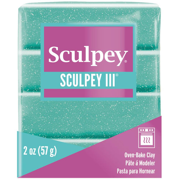 Sculpey III Polymer Clay 2oz - Turquoise Glitter