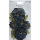49 And Market Majestic Bouquet Paper Flowers 7 pack - Midnight