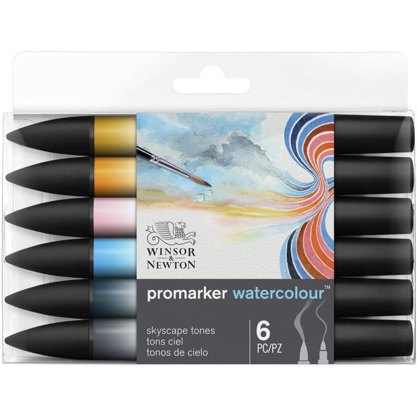 Winsor & Newton ProMarker Watercolour Sets 6 pack - Sky Tones