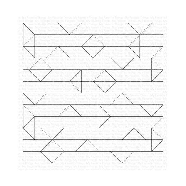 My Favorite Things Background Cling Rubber Stamp 5.75"X5.75" - Abstract Triangle Background*