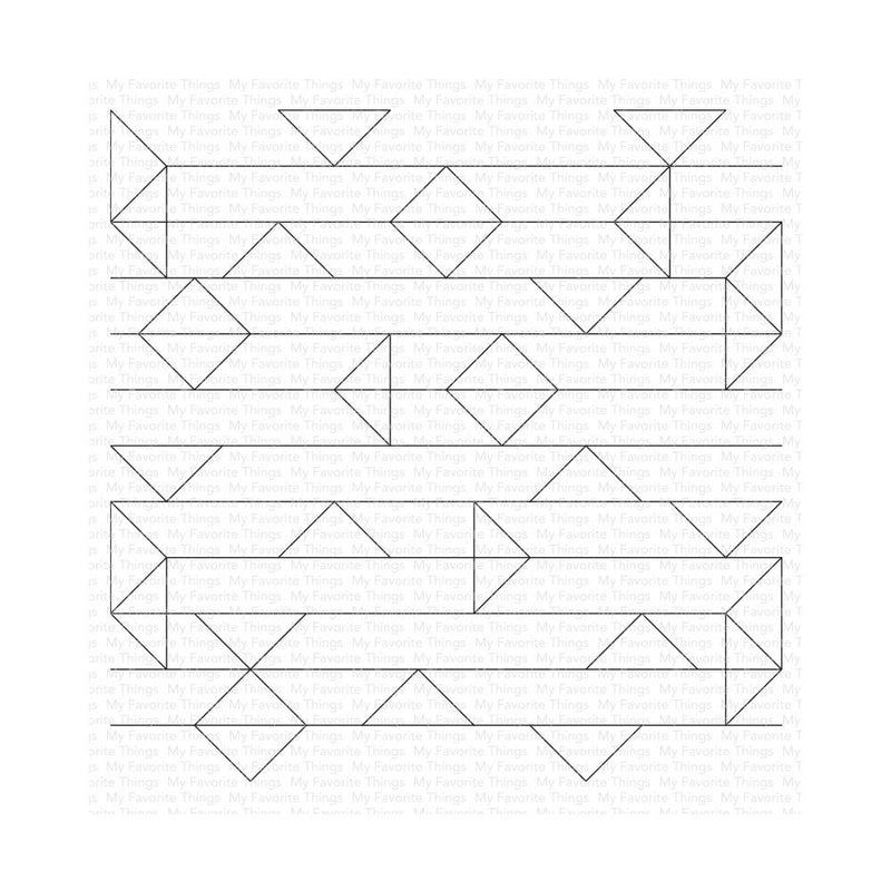 My Favorite Things Background Cling Rubber Stamp 5.75"X5.75" - Abstract Triangle Background*