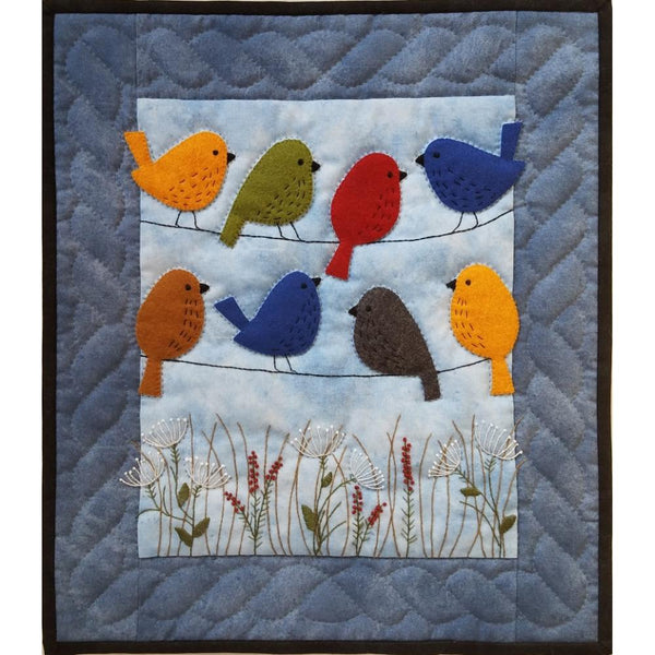 Rachel's Of Greenfield Wall Quilt Pattern - Birds On Wires
