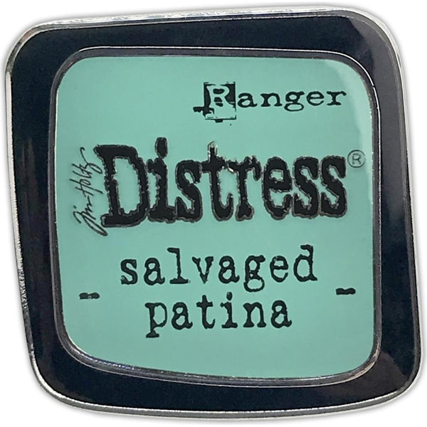 Tim Holtz Distress Enamel Collector Pin - Salvaged Patina