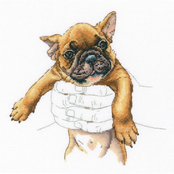RTO Counted Cross Stitch Kit 8"X7.75" - In Palms - Puppy II (16 Count)*
