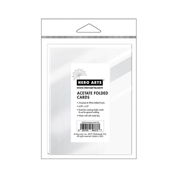 Hero Arts Acetate Cards with Envelopes 4"X5.25" 5 pack