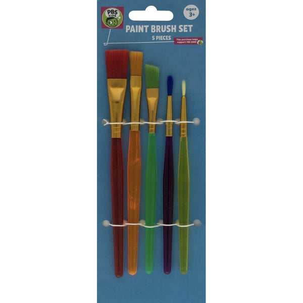 Craft For Kids Imports PBS Kids Paint Brush Set 5/Pack