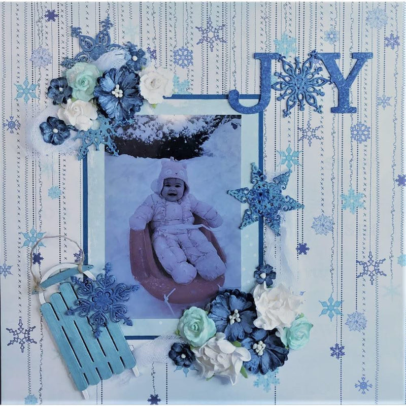 Scrapaholics Laser Cut Chipboard 2mm Thick Layered Sled, 3 pack , 4"