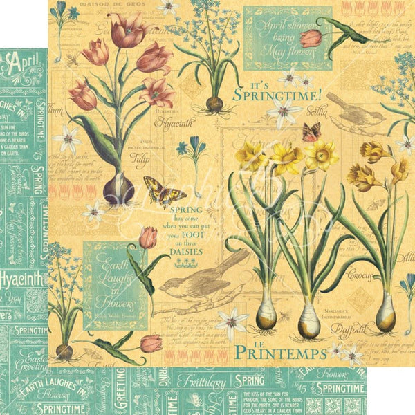 Graphic 45 Double-Sided Paper Pad 8"x8" 24/Pkg - Time To Flourish