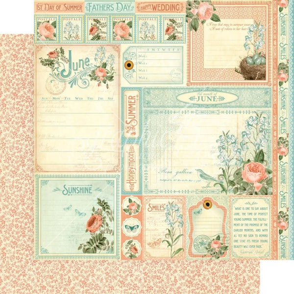 Graphic 45 Double-Sided Paper Pad 8"x8" 24/Pkg - Time To Flourish