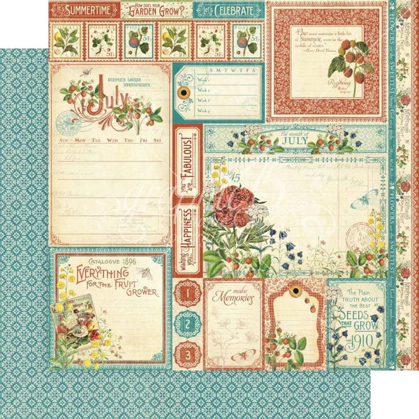 Graphic 45 Double-Sided Paper Pad 8"x8" 24/Pkg - Time To Flourish