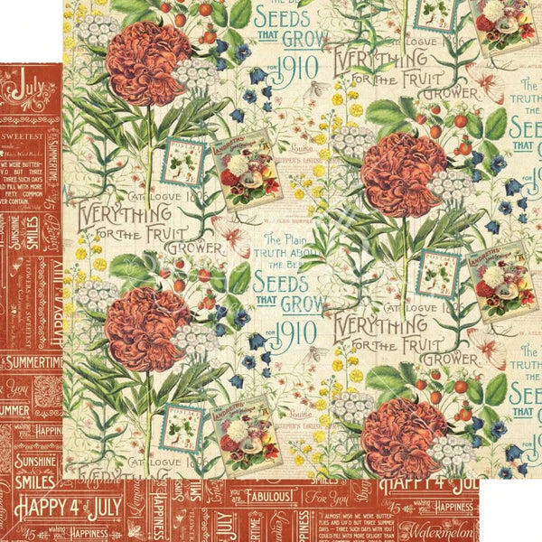 Graphic 45 Double-Sided Paper Pad 8"x8" 24/Pkg - Time To Flourish