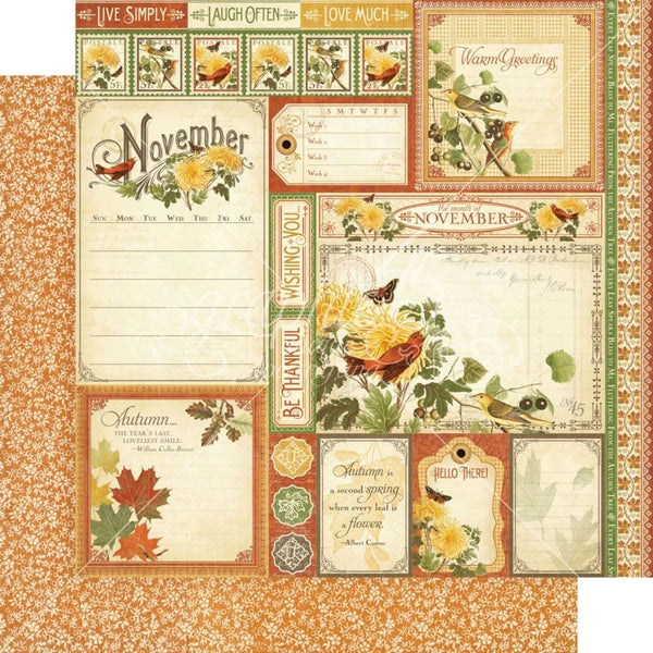 Graphic 45 Double-Sided Paper Pad 8"x8" 24/Pkg - Time To Flourish