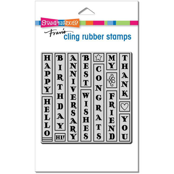 Stampendous Cling Stamp - Vertical Wishes*