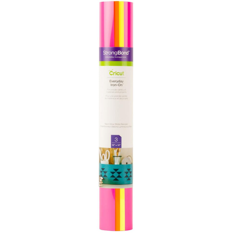 Cricut Everyday Iron-On Sampler 12"X12" 3/Pkg - Neon Glowsticks*