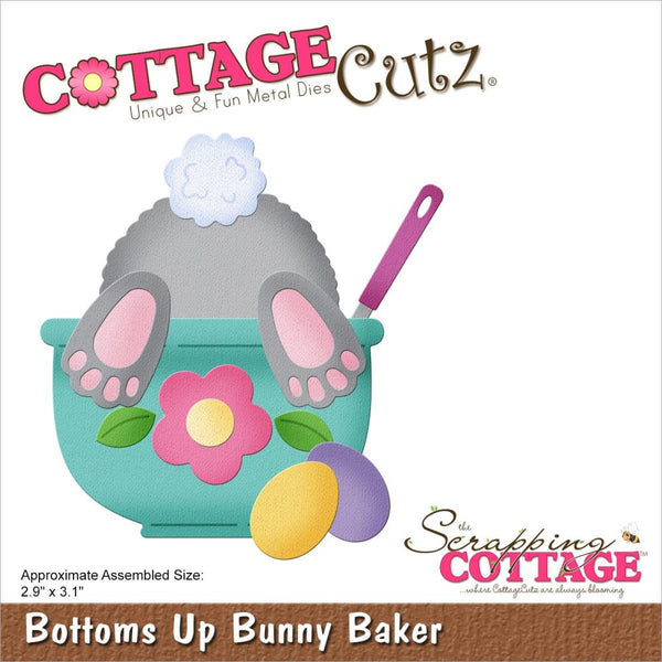 CottageCutz Dies - Bottoms Up Bunny Baker 2.9"x3.1"