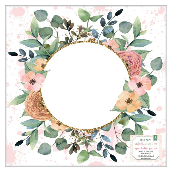 Willow & Sage Specialty Paper 12"X12" Printed Acetate*