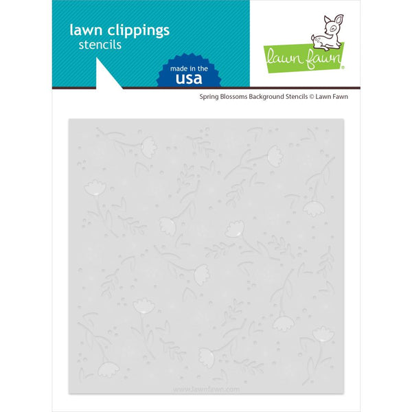 Lawn Clippings Stencils 6"x 6" - Spring Blossoms Background*