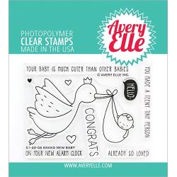 Avery Elle Clear Stamp Set 4"X3" Brand New Baby