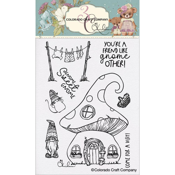 Colorado Craft Company Clear Stamps 4"x 6" - Gnome Home - By Kris Lauren*