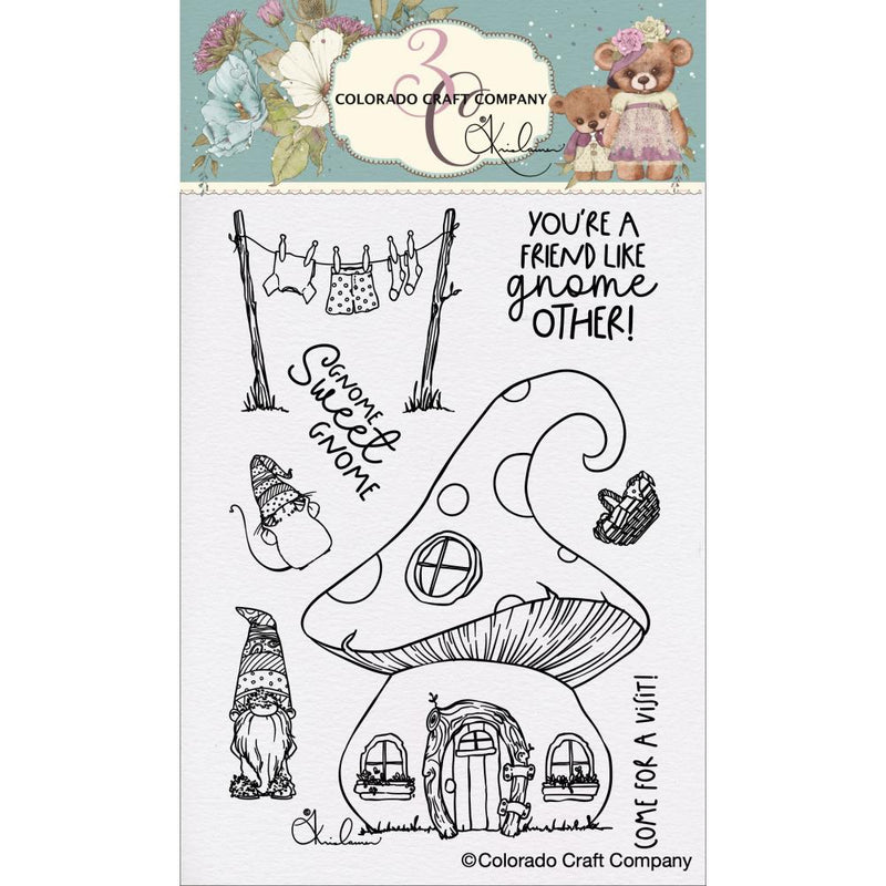 Colorado Craft Company Clear Stamps 4"x 6" - Gnome Home - By Kris Lauren*