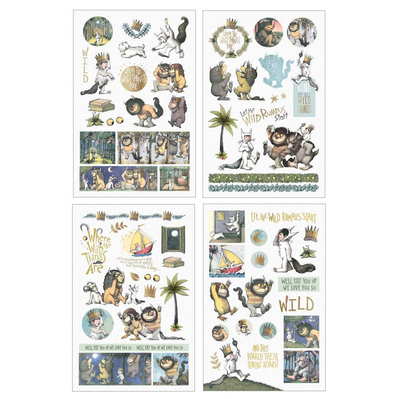 Paper House Decorative Stickers 4/Sht - Where The Wild Things Are