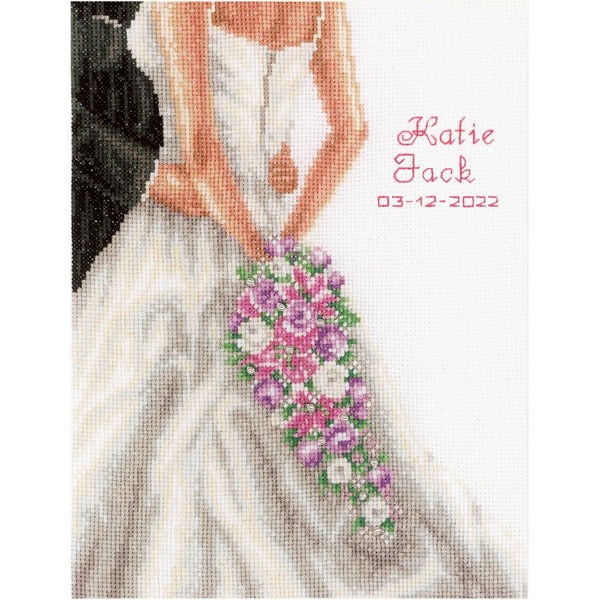 Vervaco Counted Cross Stitch Kit 9.2"x11.6" - Wedding Couple (14 Count)*