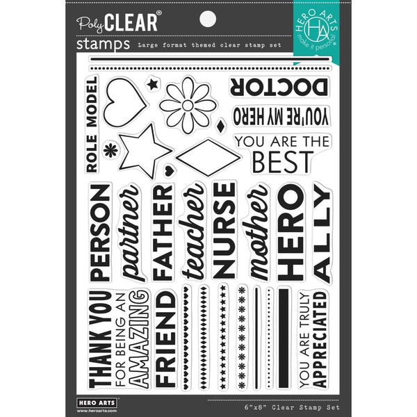 Hero Arts Clear Stamps 6"X8" - Special Thank You*