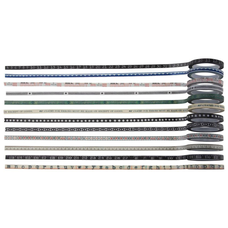 Tim Holtz Idea-Ology Design Tape 12 pack  Trims*