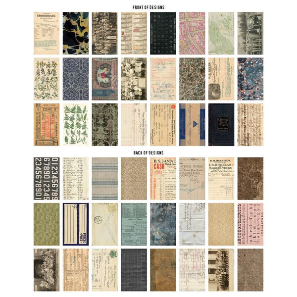 Tim Holtz Idea-Ology Backdrops Double-Sided Cardstock 6"X10" 24 pack  Volume