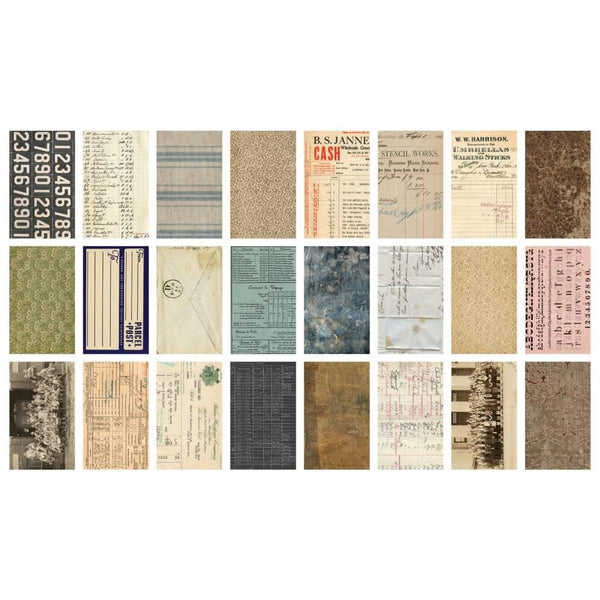 Tim Holtz Idea-Ology Backdrops Double-Sided Cardstock 6"X10" 24 pack  Volume
