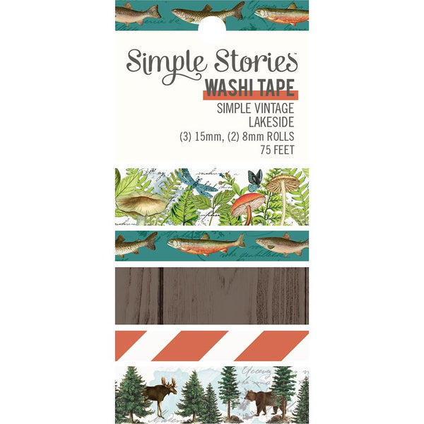 Simple Vintage Lakeside Washi Tape 5/Pkg*