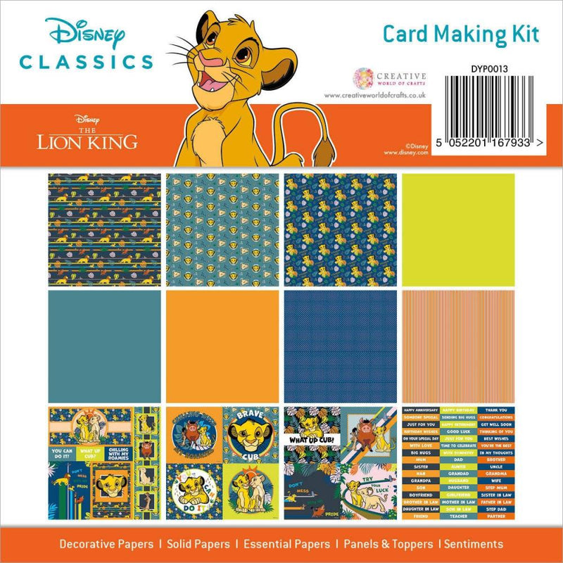 Creative World Of Crafts Disney Card Making Pad 8"x8"- The Lion King*