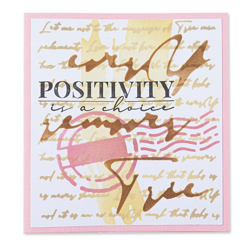 Sizzix Making Tool Layered Stencil by Olivia Rose 6"x6" - Scroll Text*
