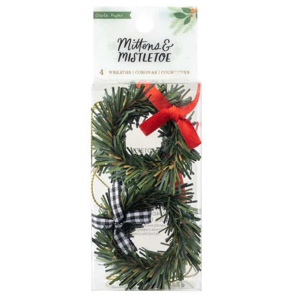 Crate Paper Mittens & Mistletoe - Wreaths 4 Pack*