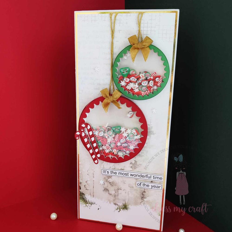 Dress My Craft Shaker Elements - Snowy Christmas Slices 8g