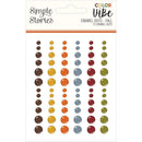 Simple Stories Colour Vibe - Enamel Dots Embellishments 72 pack - Fall*