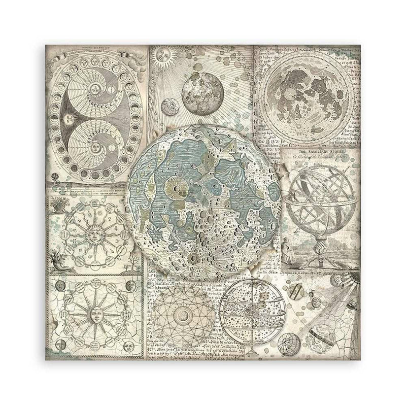 Stamperia Polyester Fabric 12"X12" 4 pack - Cosmos Infinity*