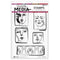 Dina Wakley Media Cling Stamps 6"x 9"- Squared*