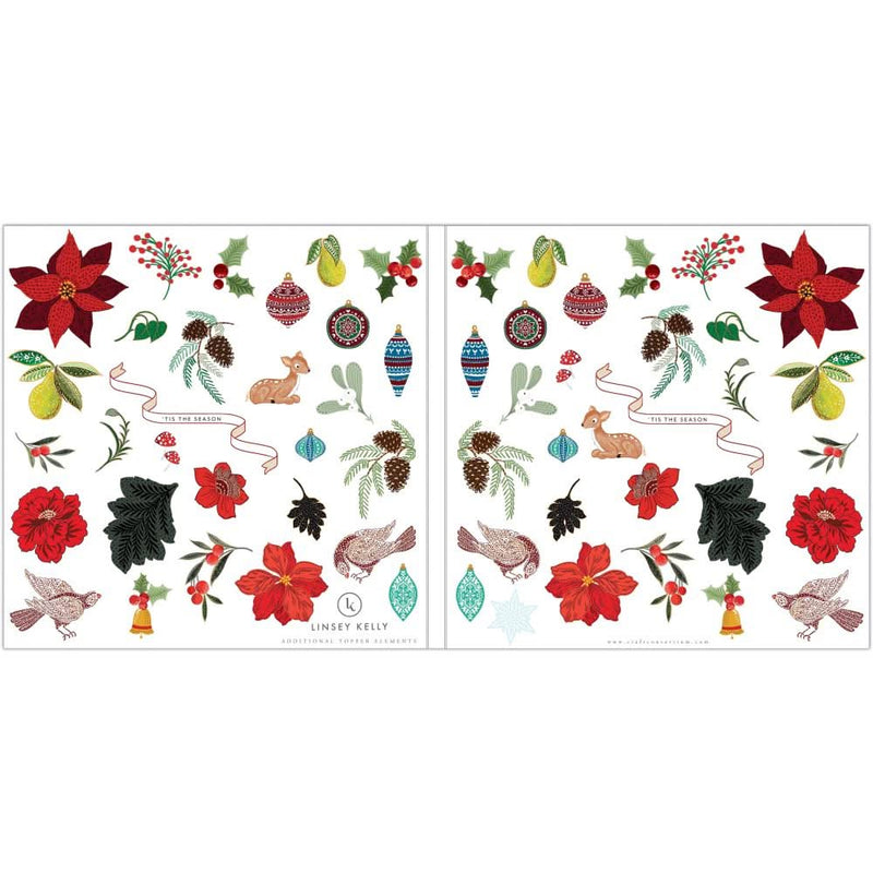 Craft Consortium Double-Sided Paper Pad 12"x 12" 40 Pack, 20 Designs - Tis The Season^