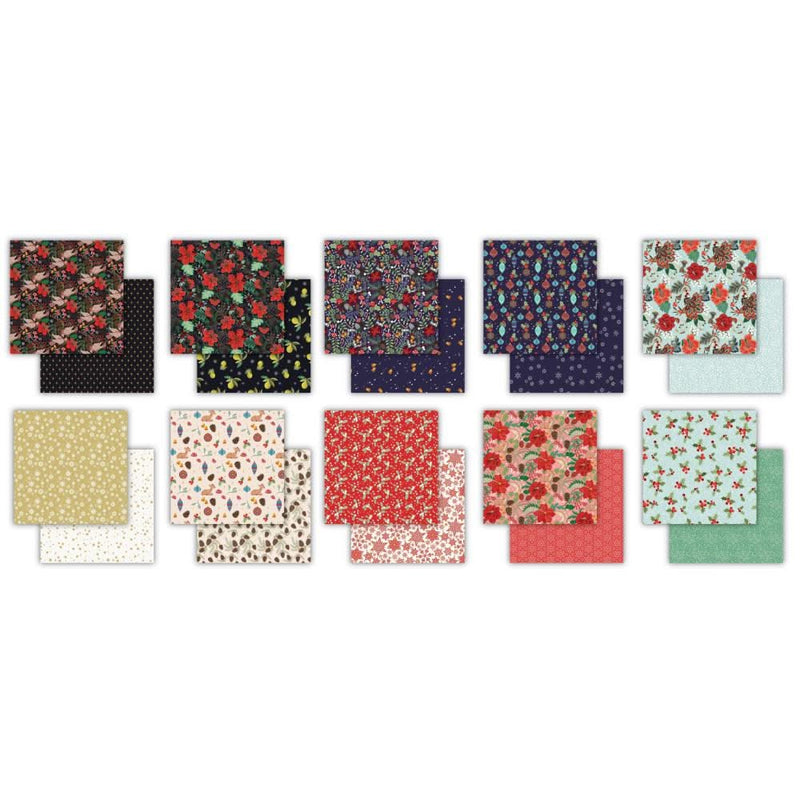 Craft Consortium Double-Sided Paper Pad 12"x 12" 40 Pack, 20 Designs - Tis The Season^