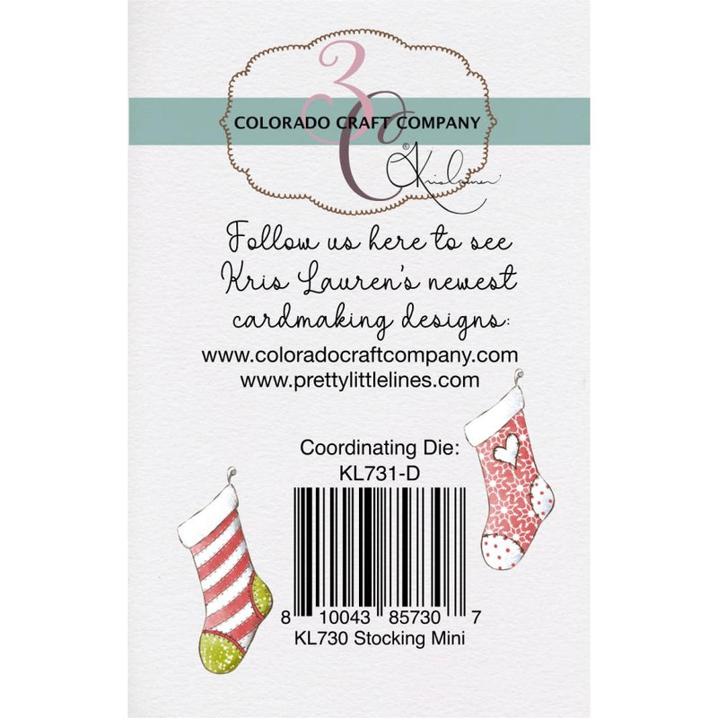 Colorado Craft Company Clear Stamps 2"x 3"- Stocking Mini - By Kris Lauren