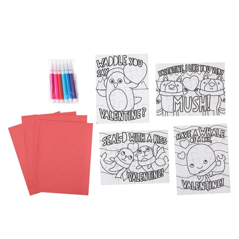 Colorbok Cupid Club - Colour Your Own Puzzle Card Kit - Arctic*